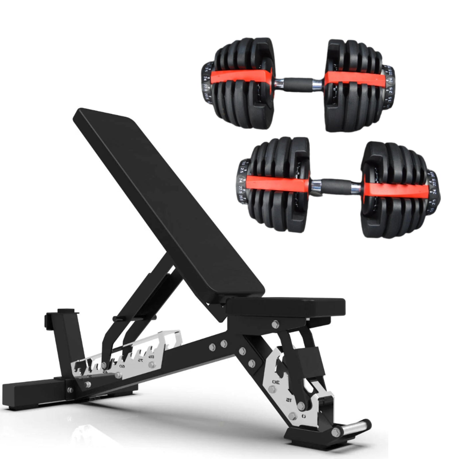 24kg Adjustable Dumbbells Pair