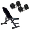 24kg Adjustable Dumbbells Pair with 1kg Increments