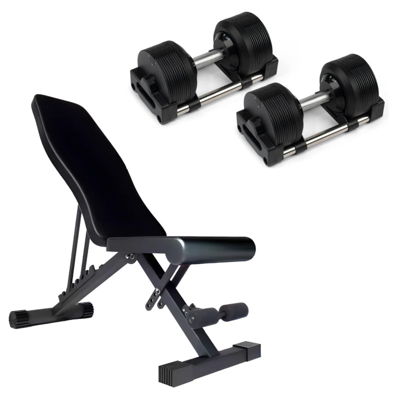 24kg Adjustable Dumbbells Pair with 1kg Increments
