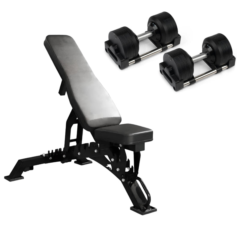 24kg Adjustable Dumbbells Pair with 1kg Increments