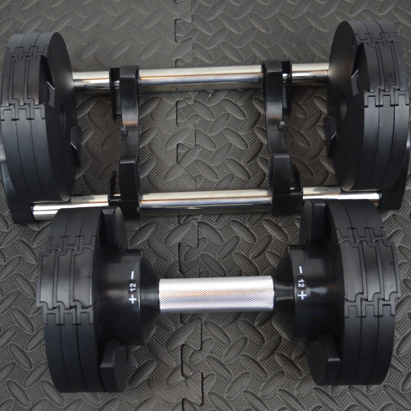 24kg Adjustable Dumbbells pair with 4kg Increments