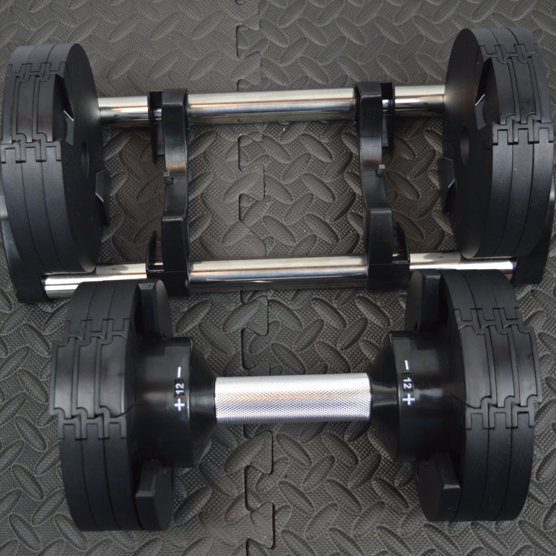 24kg Adjustable Dumbbells pair with 4kg Increments