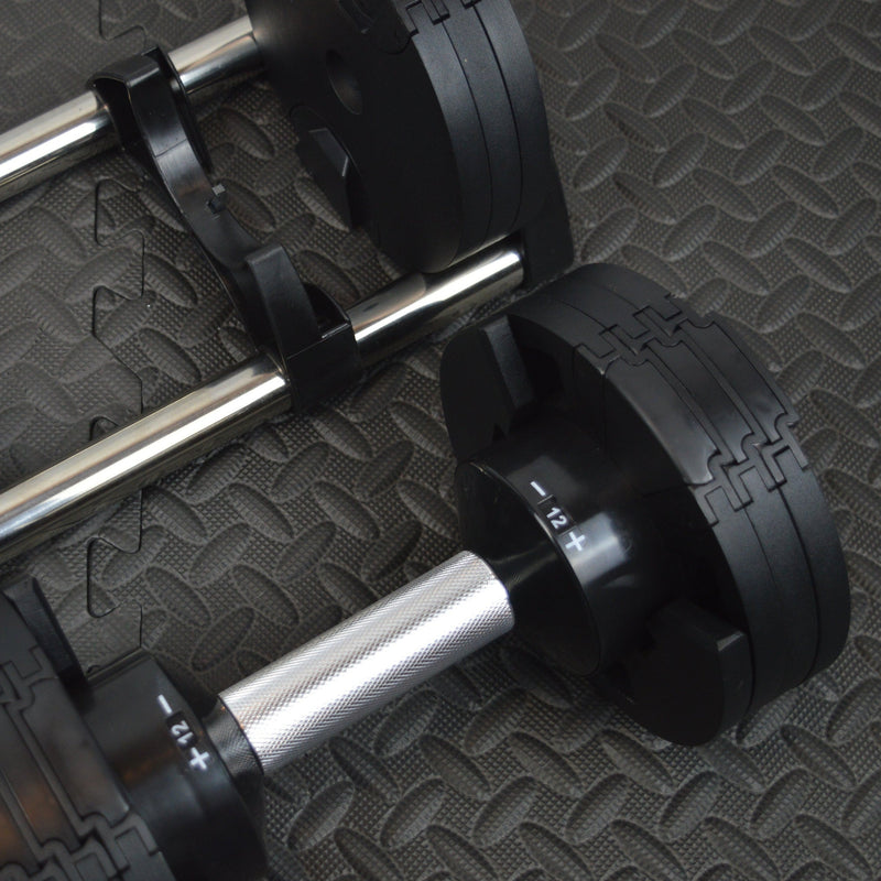 24kg Adjustable Dumbbells pair with 4kg Increments