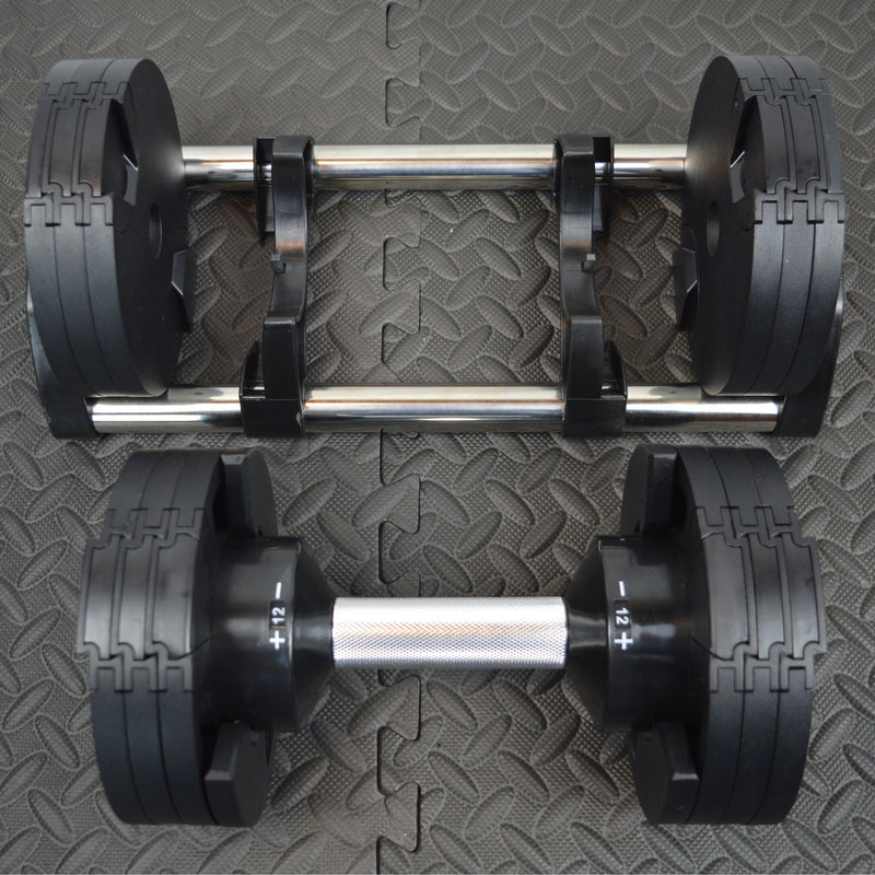 24kg Adjustable Dumbbells pair with 4kg Increments