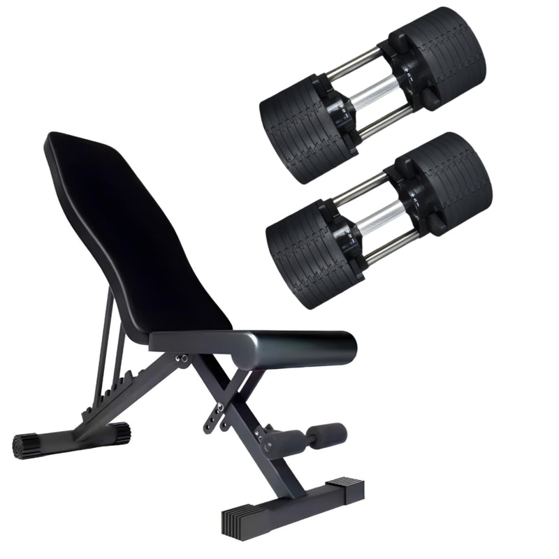 40kg Adjustable Dumbbell Pair 4kg Increments