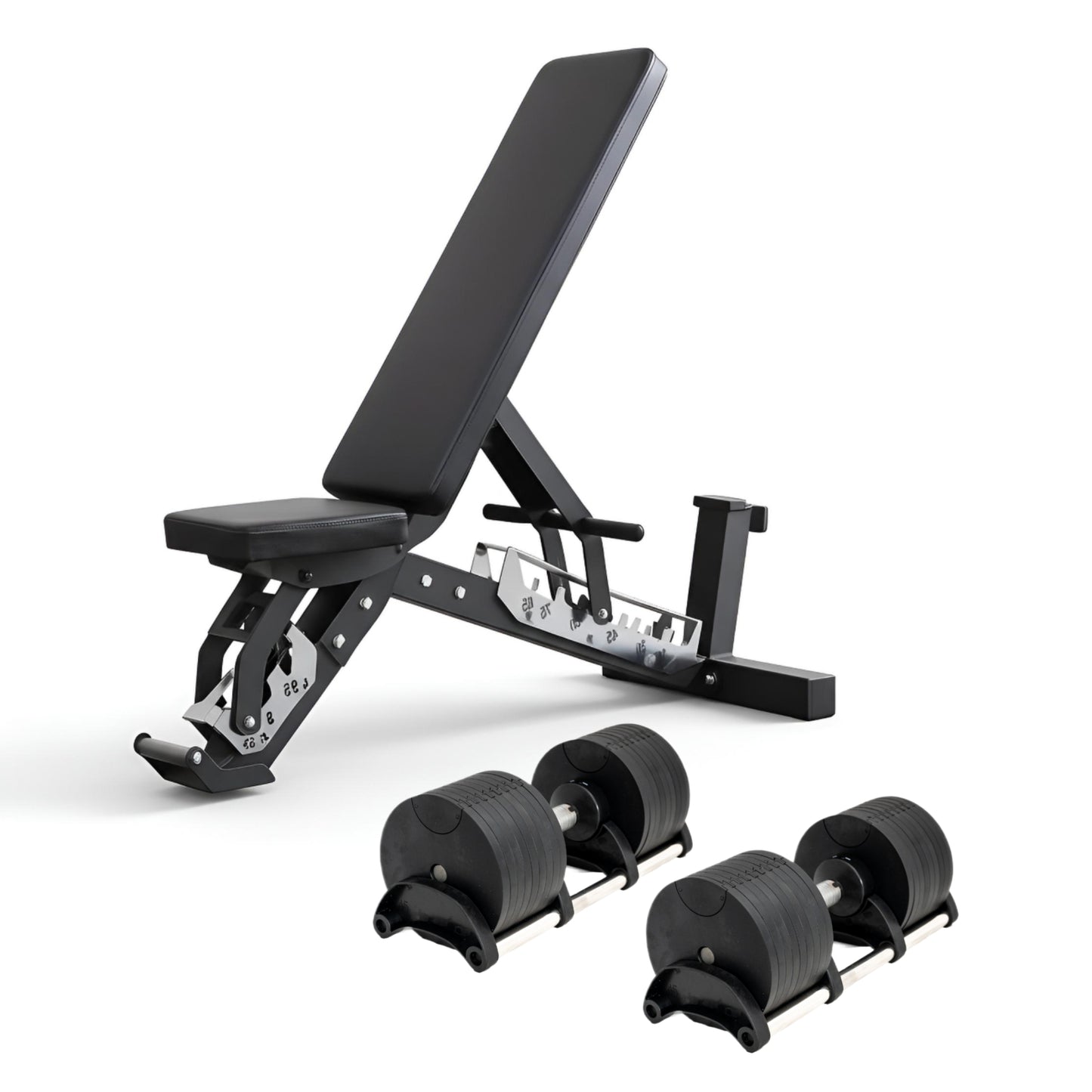 45KG Adjustable Dumbbells Pair 5kg Increments