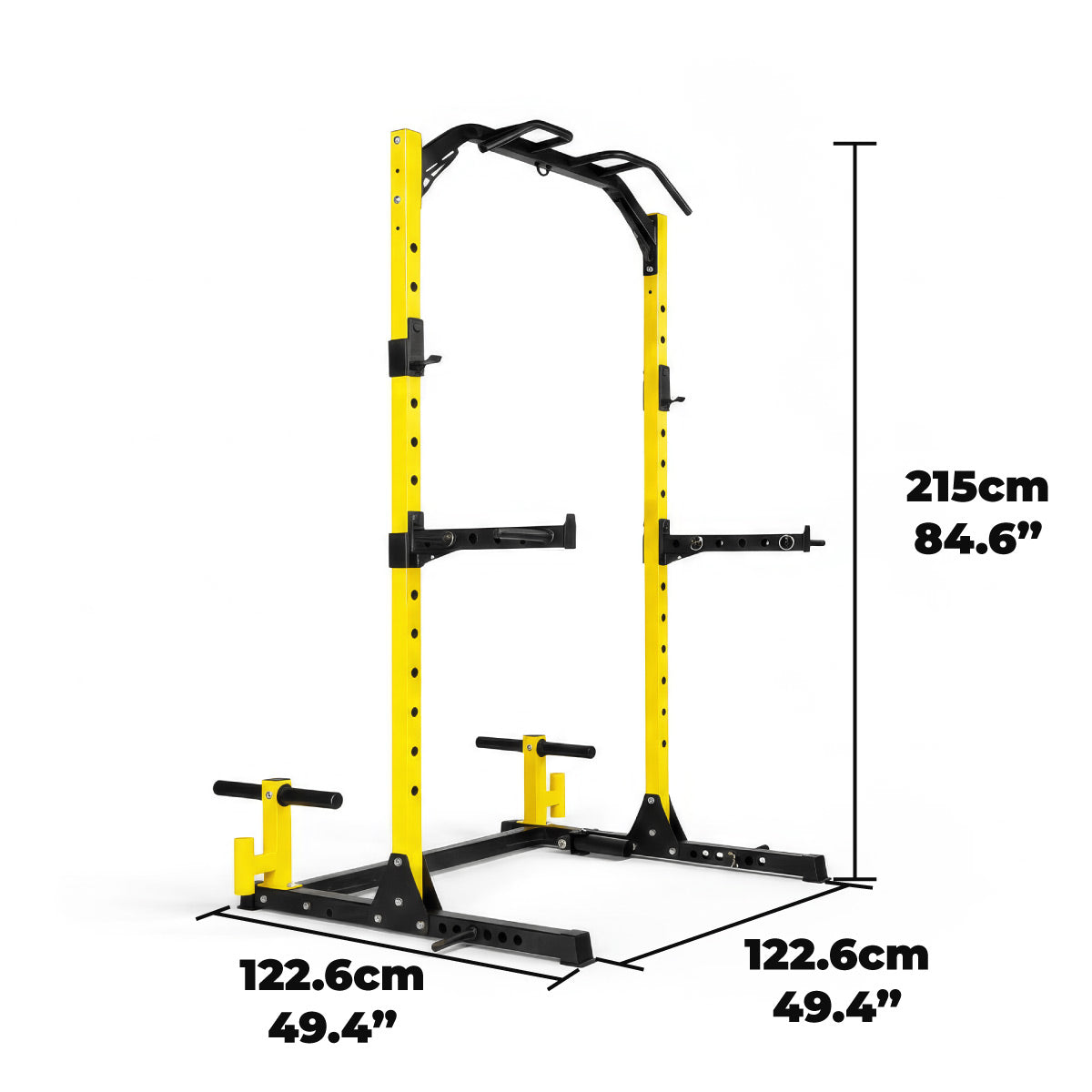 Adjustable Multi-Function Half Rack with Pull-Up Bar