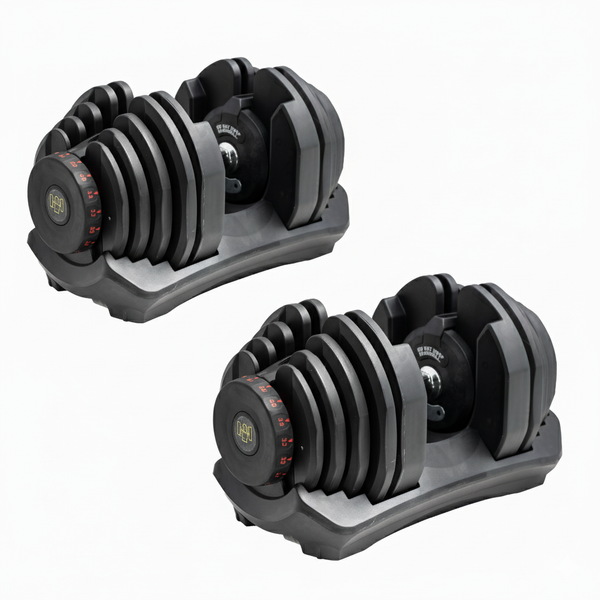 Adjustable Weight Bench + 2x40kg Adjustable Dumbbells