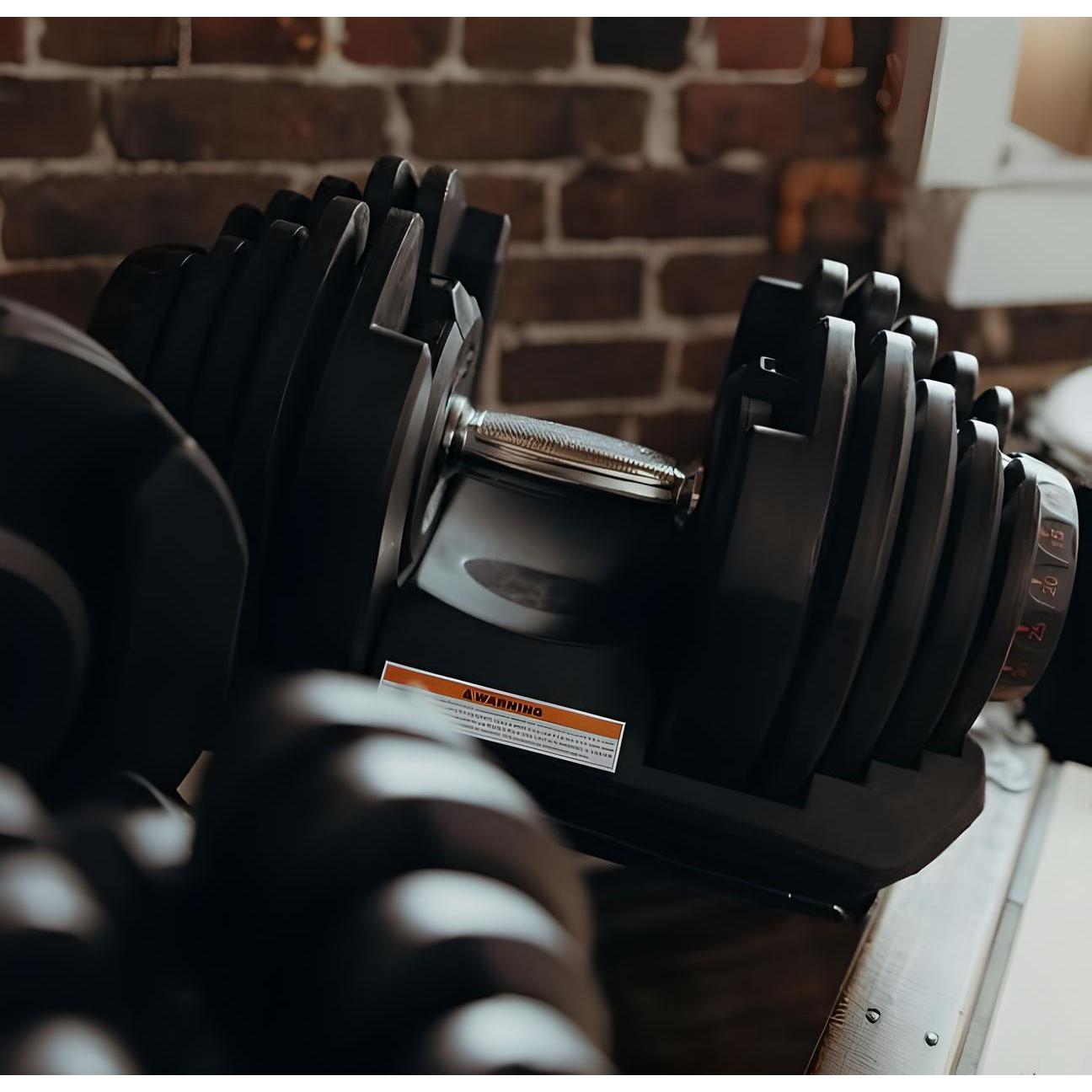 Adjustable Weight Bench + 2x40kg Adjustable Dumbbells