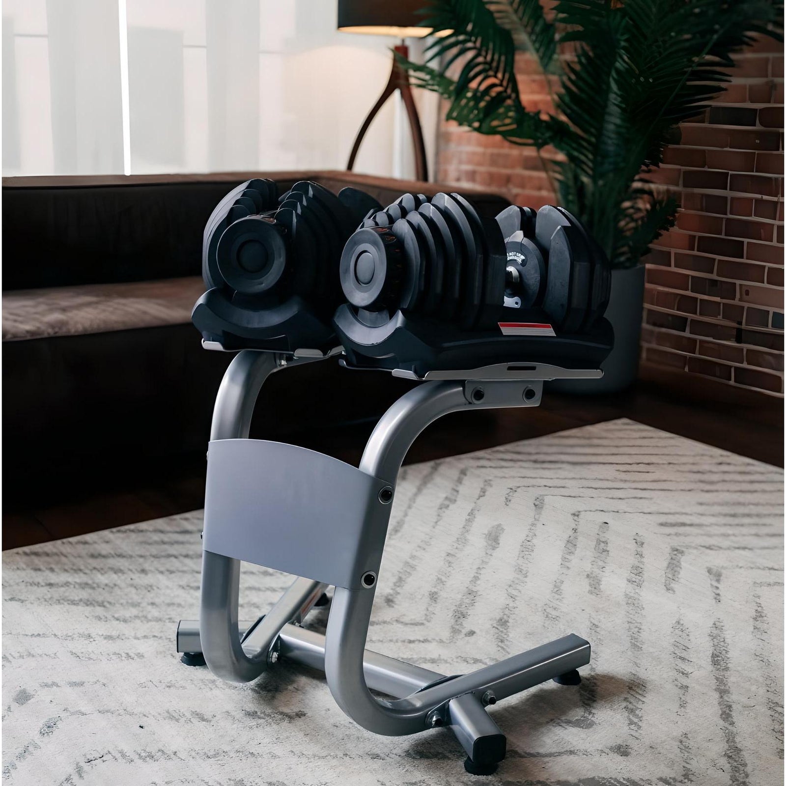 Adjustable Weight Bench + 2x40kg Adjustable Dumbbells