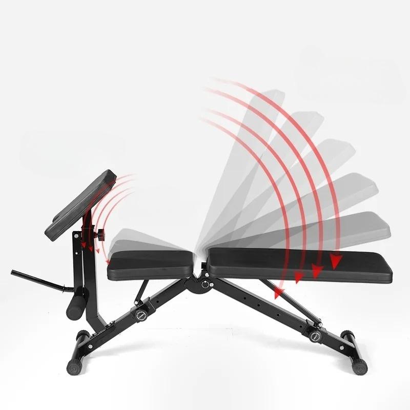 Adjustable Weight Bench with Preacher Curl and Leg Workout (Foldable)