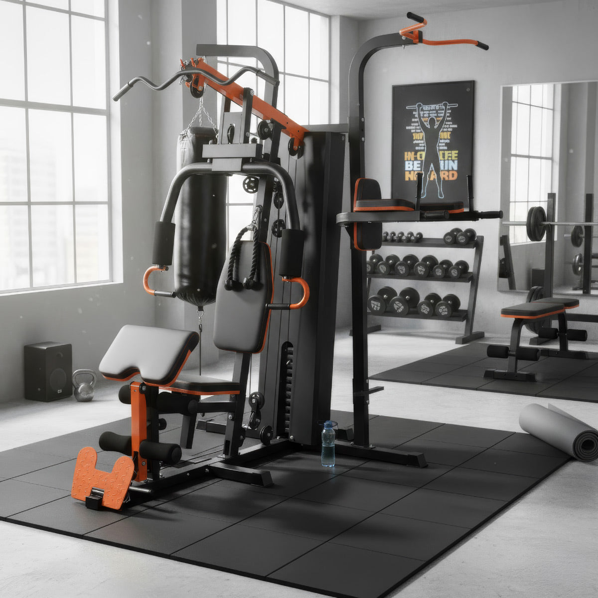 All-in-One 3-Station Home Gym Workout Machine