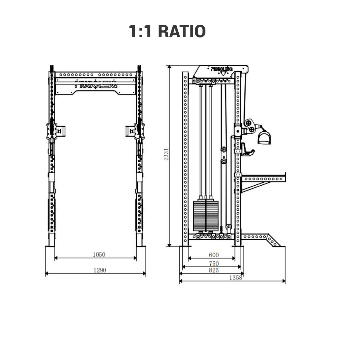 Multi Functional Power Rack with Smith Machine