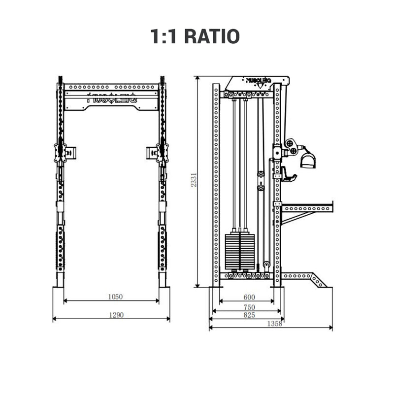 Multi Functional Power Rack with Smith Machine