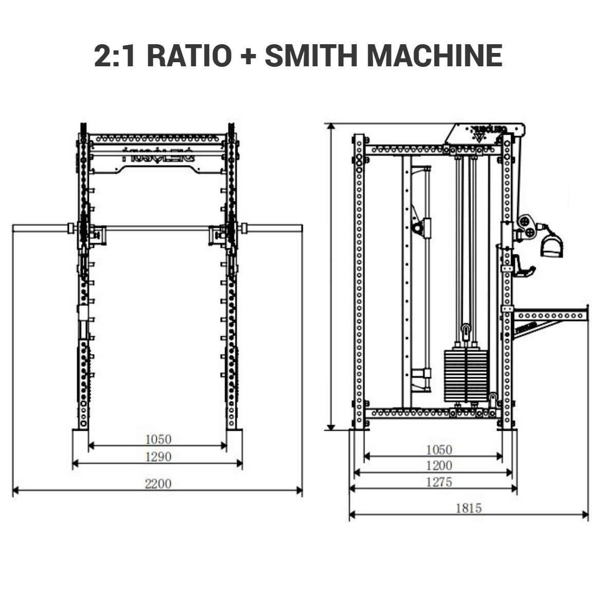 Multi Functional Power Rack with Smith Machine
