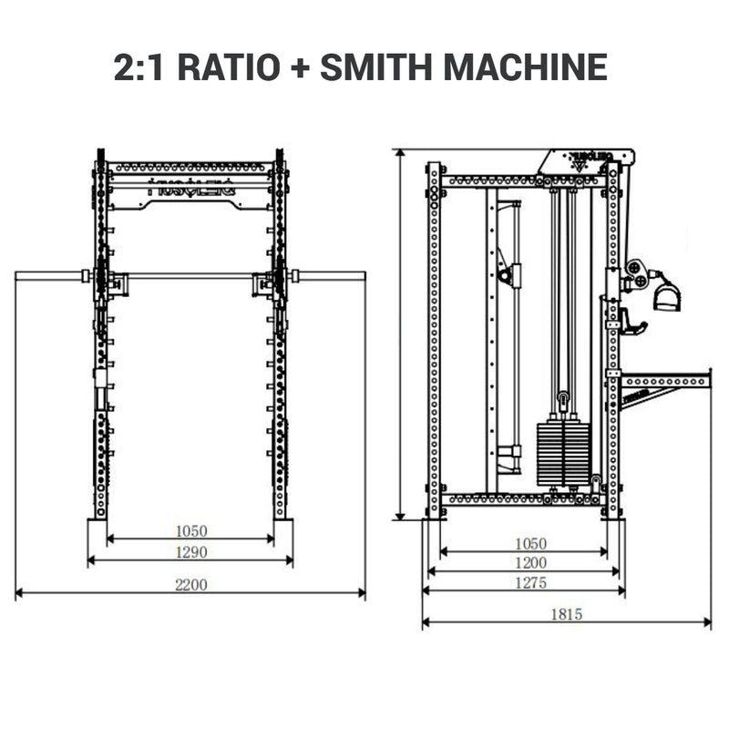 Multi Functional Power Rack with Smith Machine