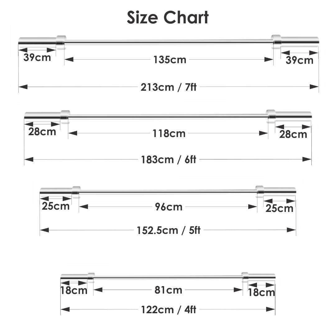 Olympic 2" Barbell 6ft - 7ft