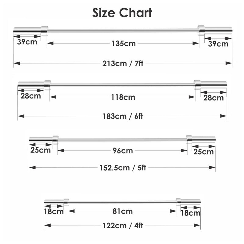 Olympic 2" Barbell 6ft - 7ft