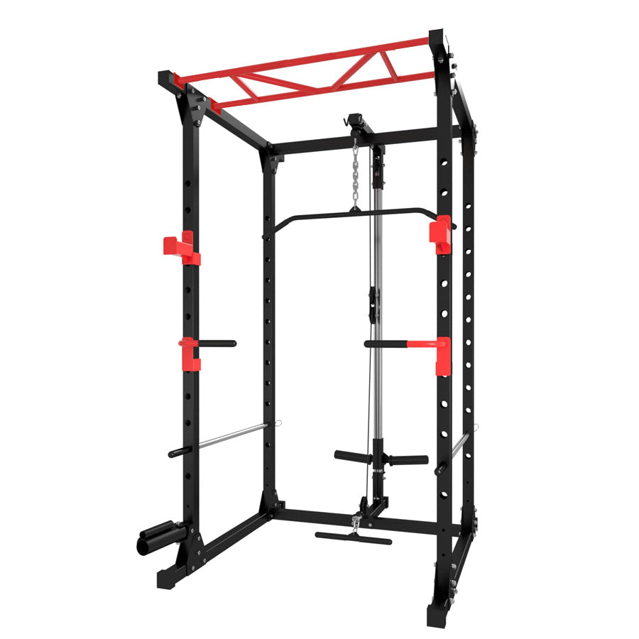 Cage de Puissance, Support de Squat Pullup Réglable Capacité Cage de Puissance, Support de Squat Pullup Réglable Capacité