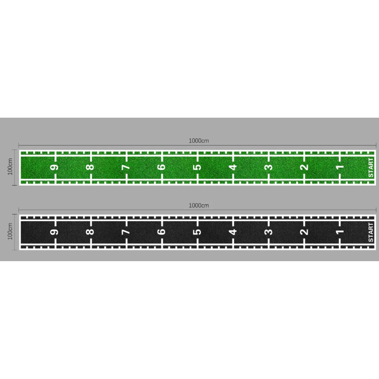 Weight Sledge & Track With Full Markings 1m x 10m