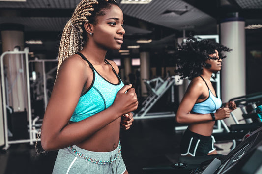 24kg adjustable dumbbells - african athletic women on running track
