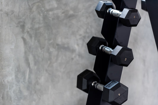 dumbbell rack - Hex Dumbbells equipment with storage rack