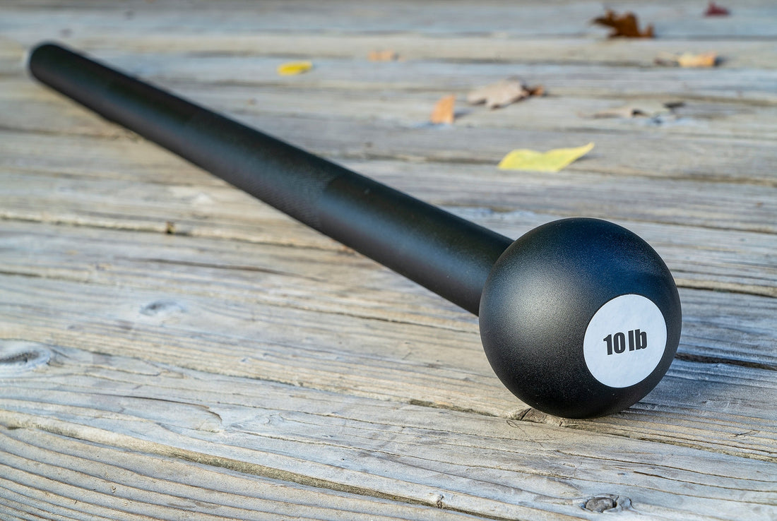 macebell - Steel-Macebell-On-A-Wooden-Deck