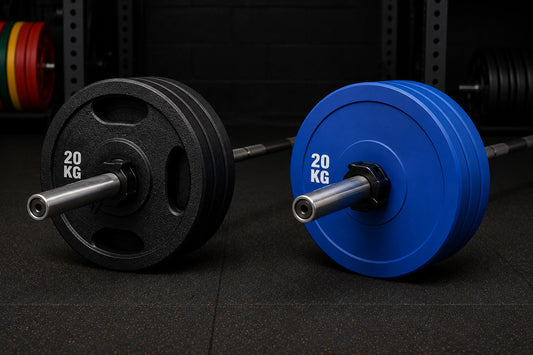 Rubber vs iron weight plates comparison