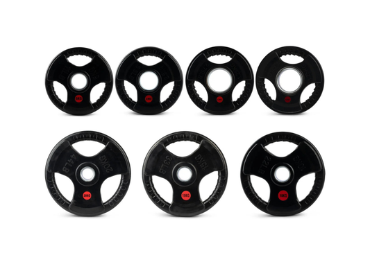 Tri grip weight plates