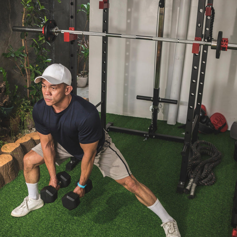 150kg Bumper Plates + Power Multi Cage + Olympic Barbell 6ft or 7ft