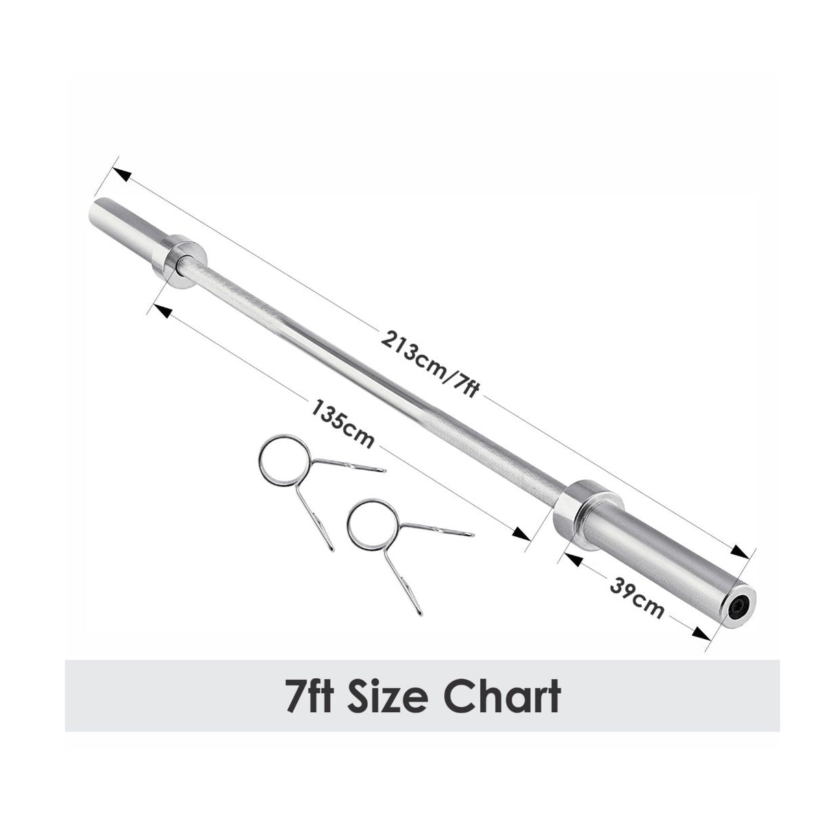 Olympic 2" Barbell 6ft - 7ft