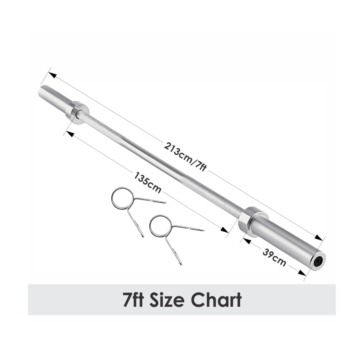 Olympic 2" Barbell 6ft - 7ft
