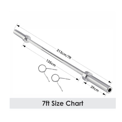Olympic 2" Barbell 6ft - 7ft