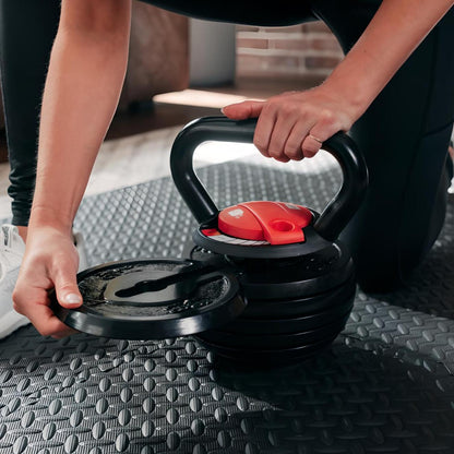 Adjustable 24kg Dumbbells Pair & 18kg Adjustable Kettlebell Package