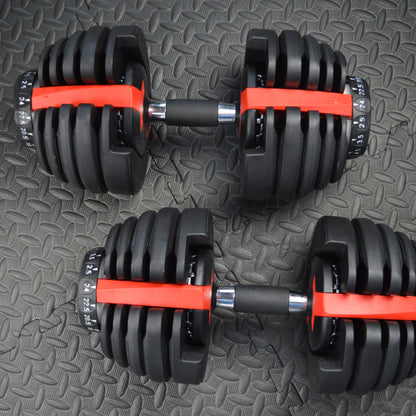 24kg Adjustable Dumbbells Pair
