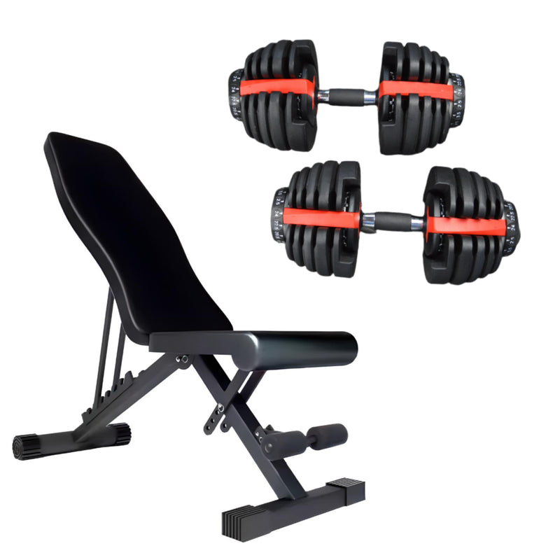 24kg Adjustable Dumbbells Pair
