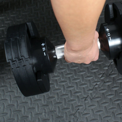 24kg Adjustable Dumbbells Pair with 2kg Increments