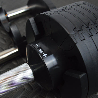 24kg Adjustable Dumbbells Pair with 2kg Increments