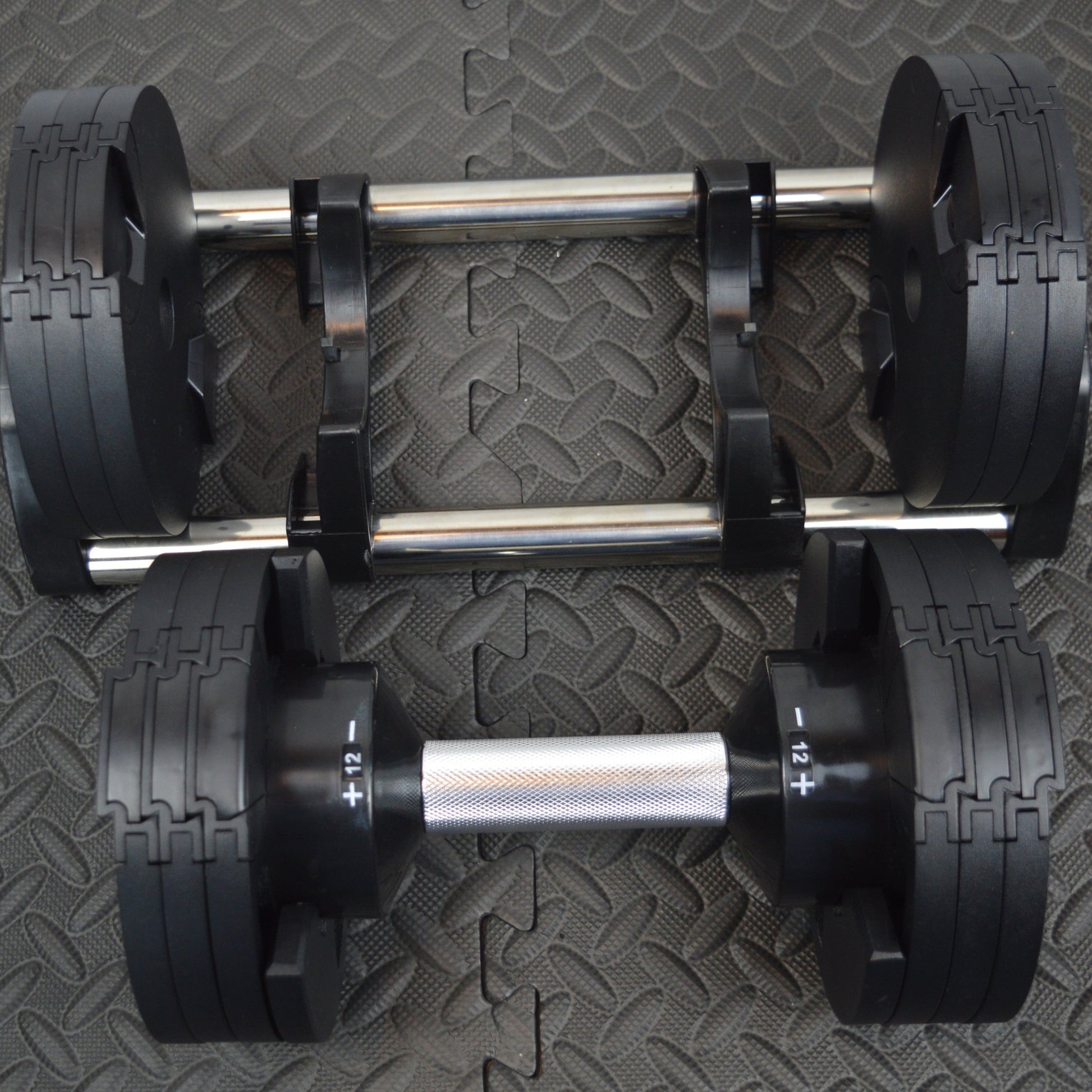 24kg Adjustable Dumbbells pair with 4kg Increments