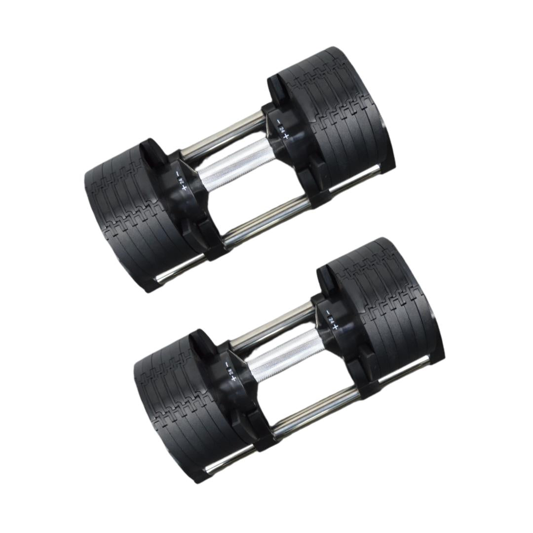 24kg Adjustable Dumbbells pair with 4kg Increments
