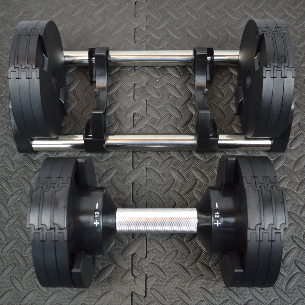 24kg Adjustable Dumbbells pair with 4kg Increments