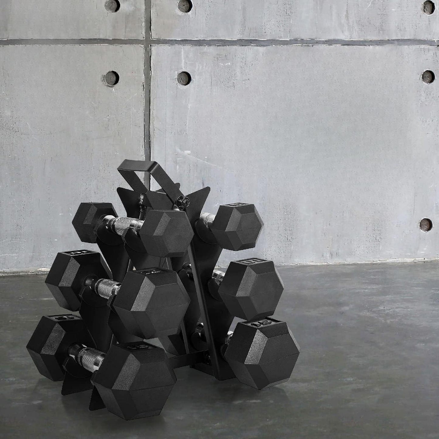 3 Tier Hex Dumbbell Tree Stand