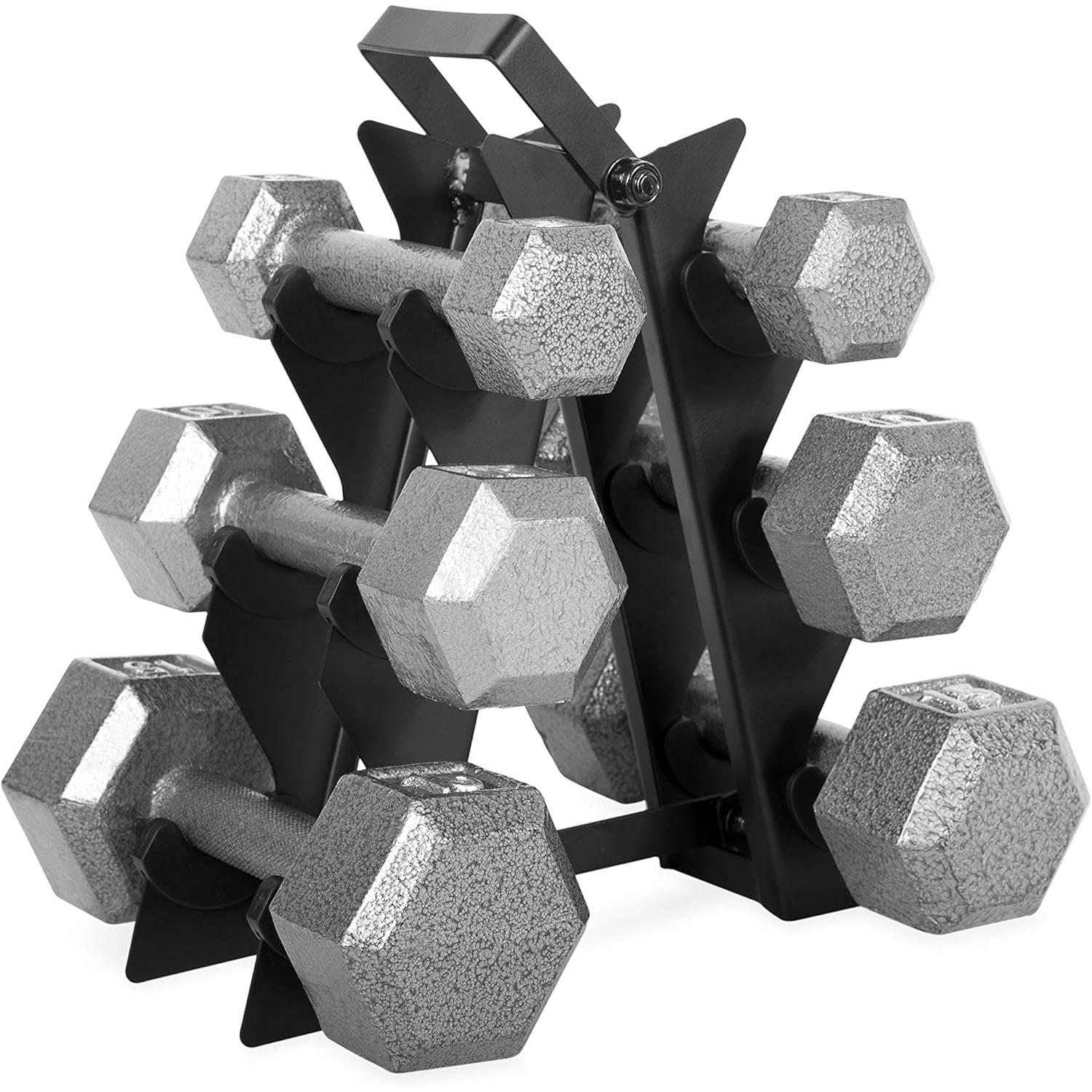 3 Tier Hex Dumbbell Tree Stand