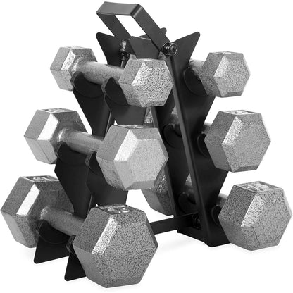 3 Tier Hex Dumbbell Tree Stand