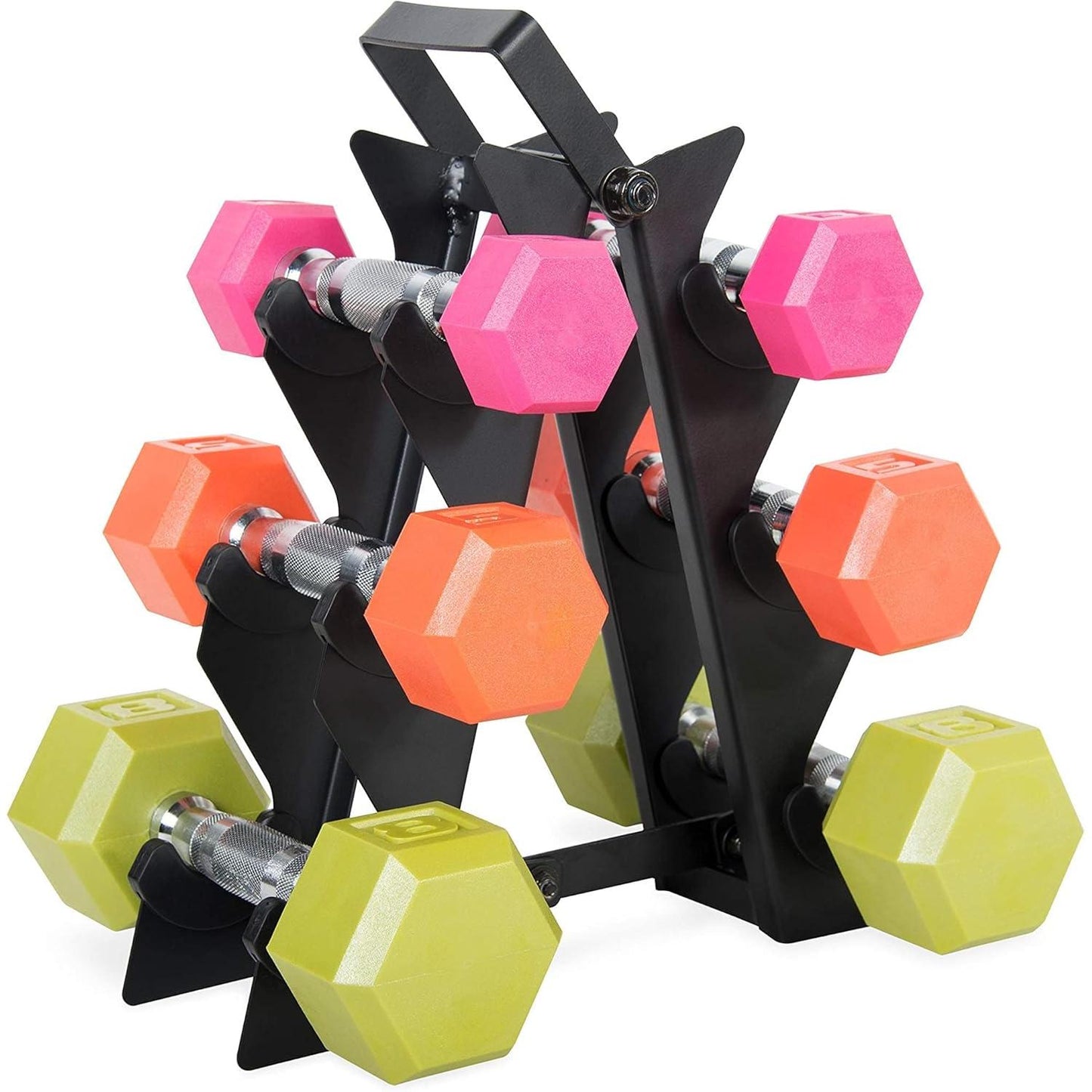 3 Tier Hex Dumbbell Tree Stand