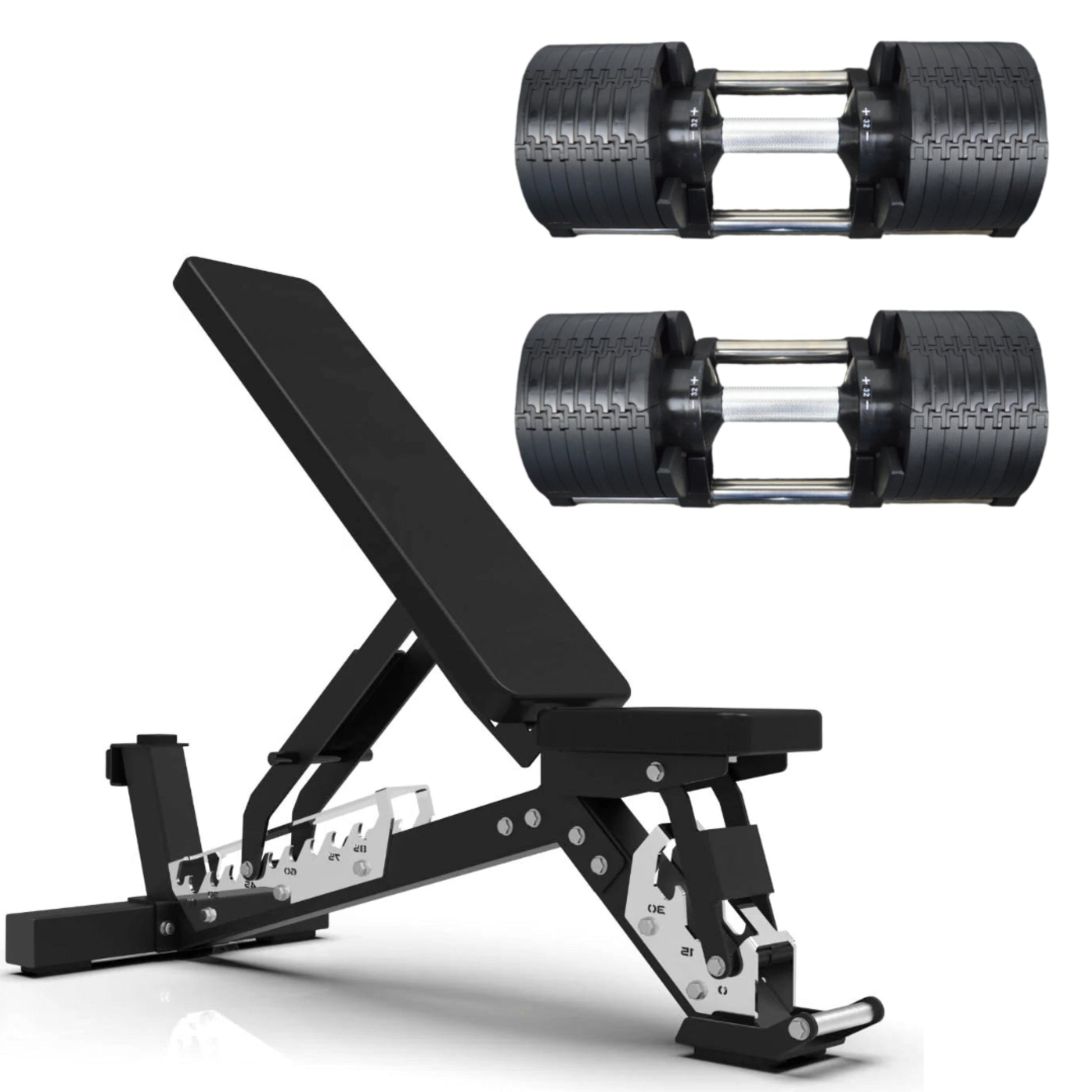 32kg Adjustable Dumbbell Pair 2kg Increments