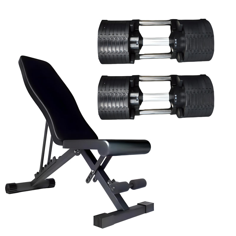 32kg Adjustable Dumbbell Pair 4kg Increments