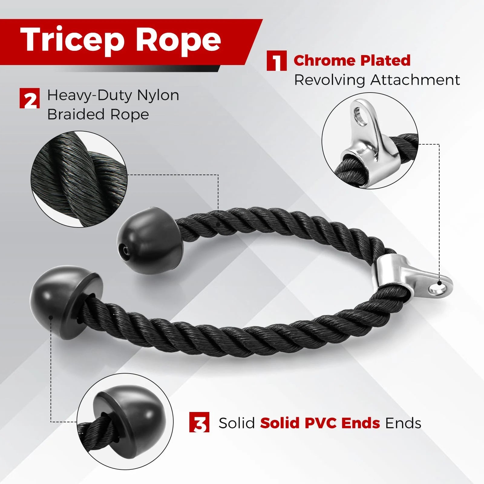 4 Set Cable Machine Attachments