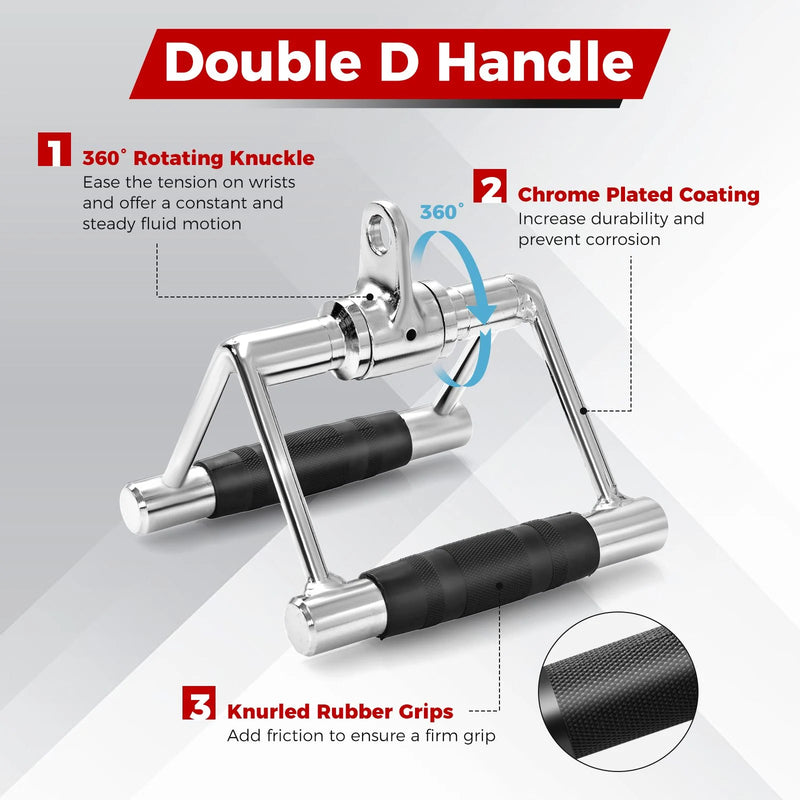 4 Set Cable Machine Attachments