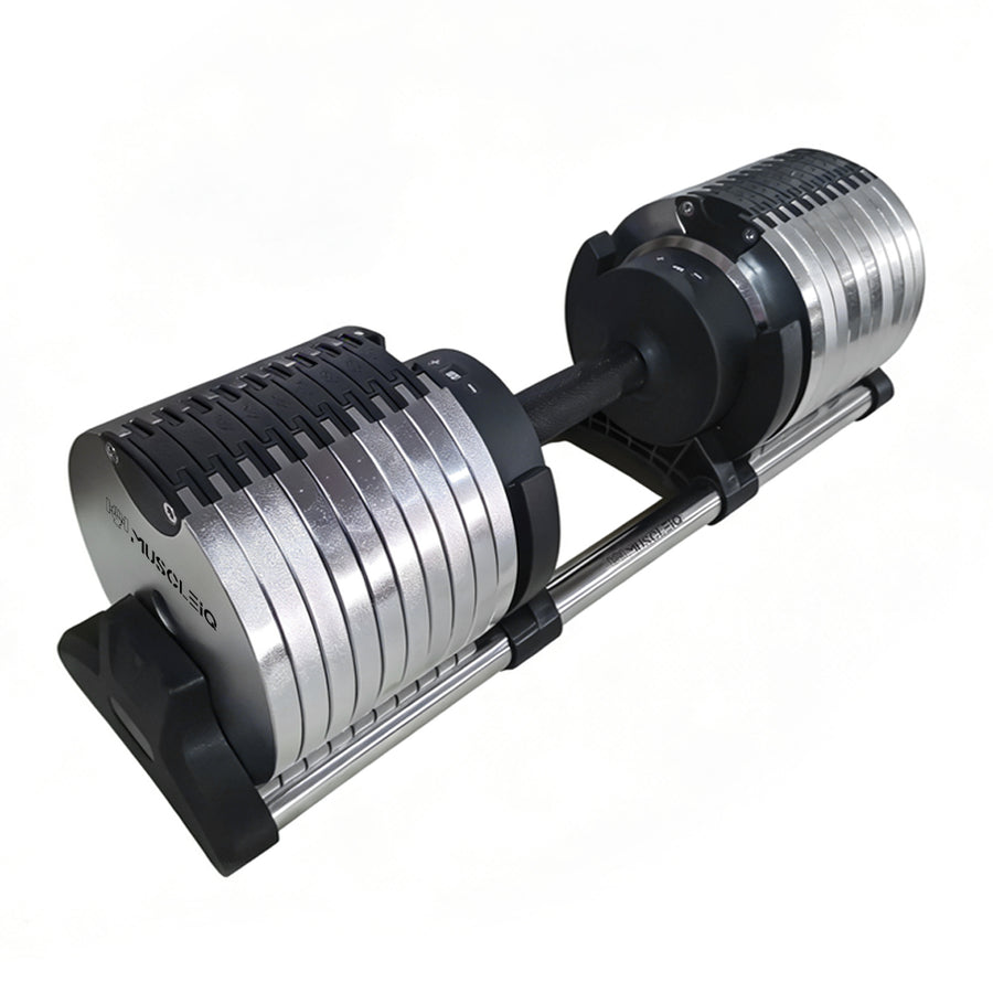 Adjustable Dumbbells 24/36/44kg Pair with 2kg Increments new design sliver